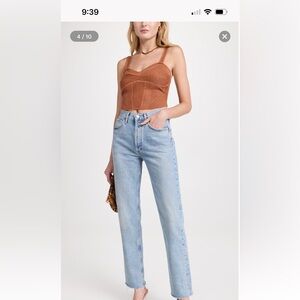 Agolde Lana mid rise straight leg jean